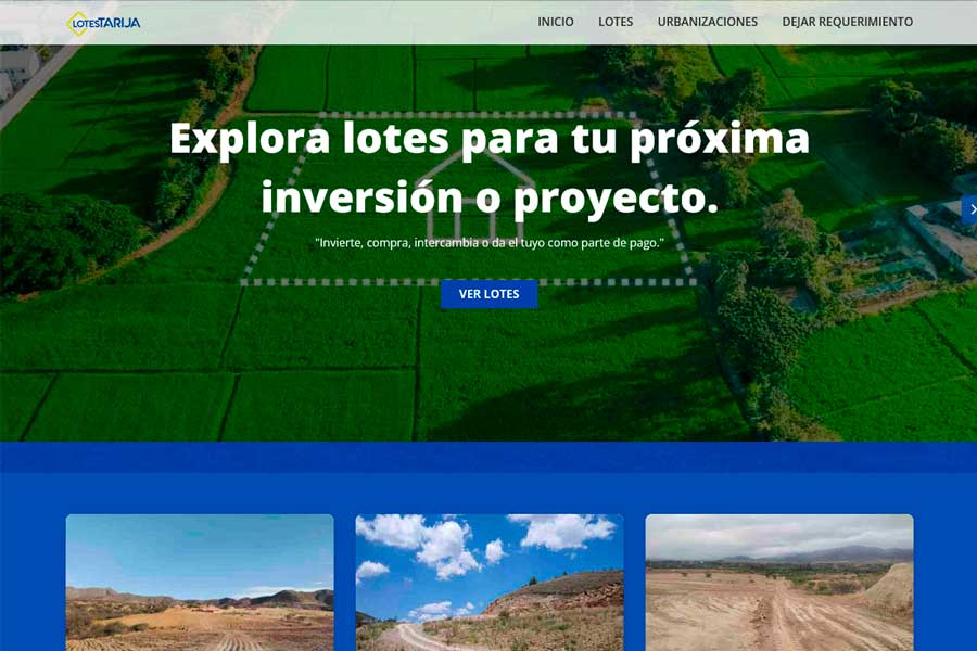 Sitio Web Lotes Tarija